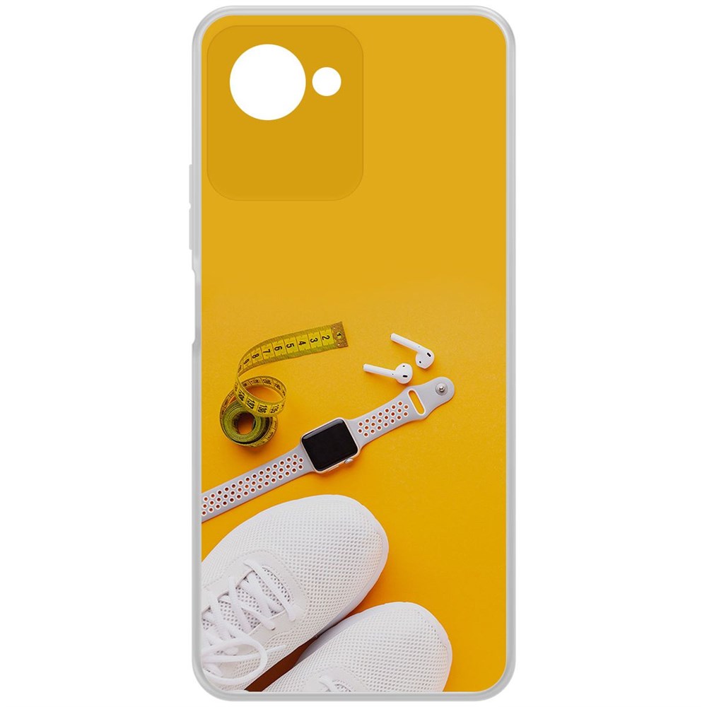

Чехол-накладка Krutoff Clear Case Кроссовки женские Фитнес для Realme C30s, Прозрачный