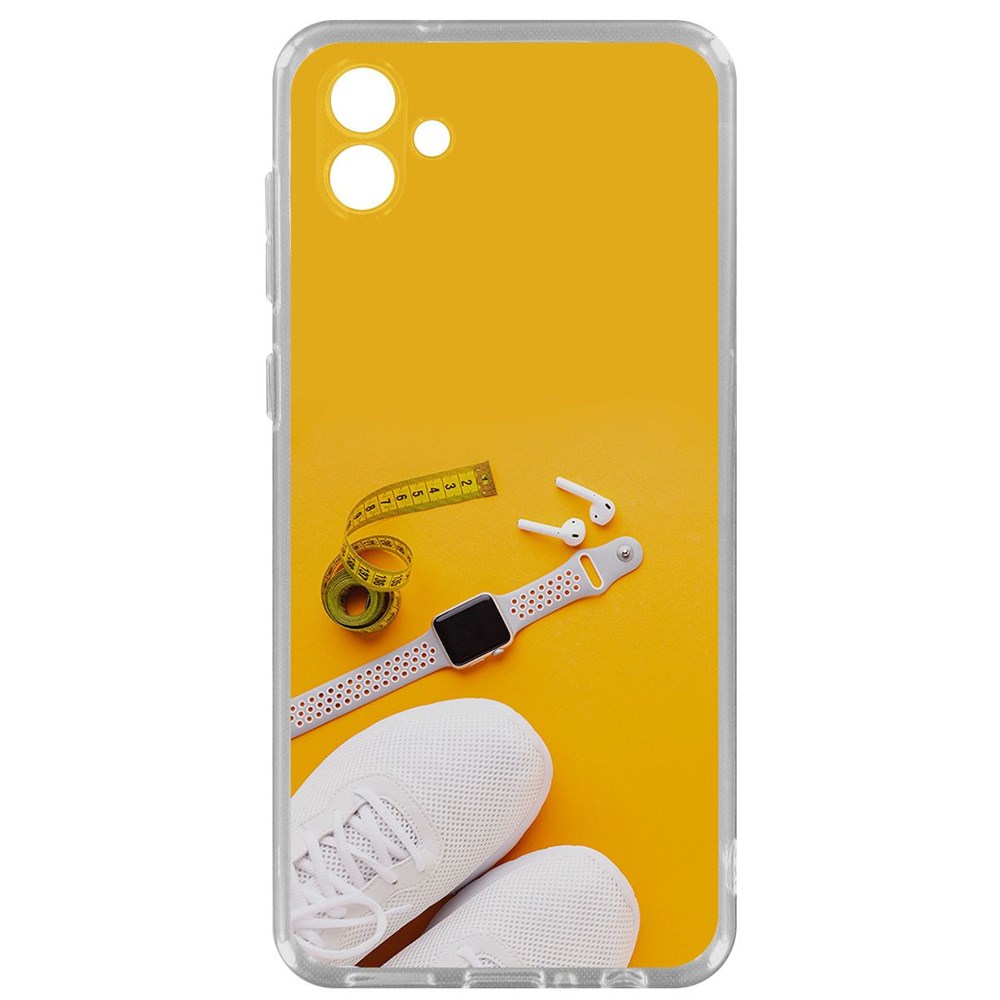 

Чехол-накладка Krutoff Clear Case Кроссовки женские Фитнес для Samsung Galaxy A04 (A045), Прозрачный