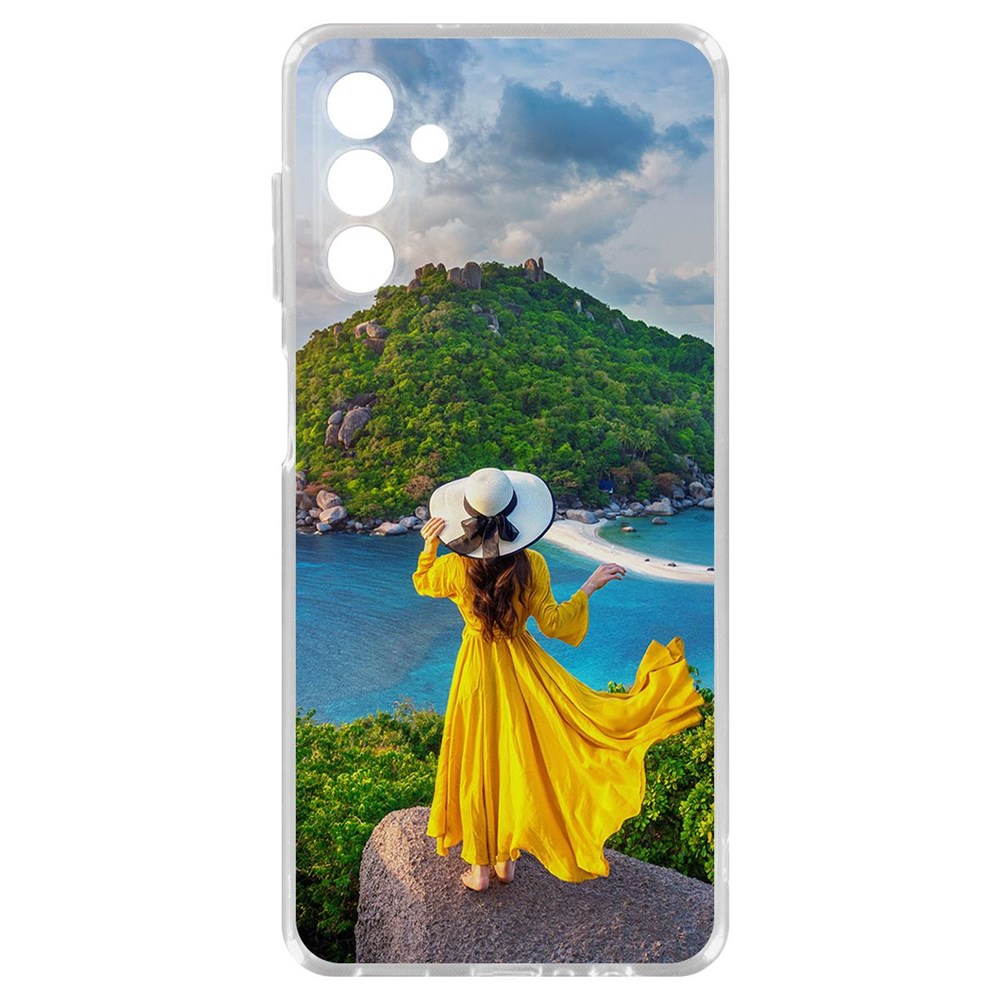 Чехол-накладка Krutoff Clear Case Платье летнее женское для Samsung Galaxy A13 5G (A136)