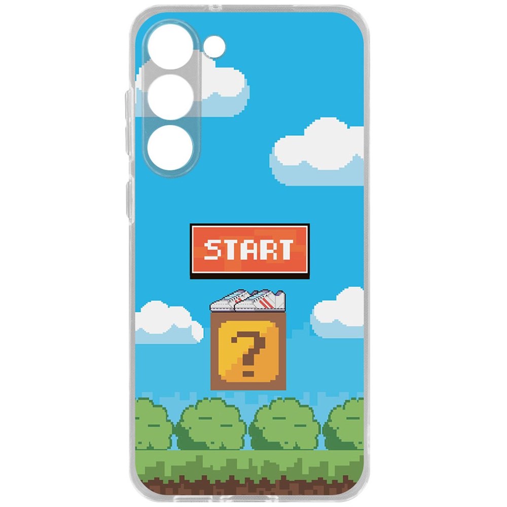 

Чехол-накладка Krutoff Clear Case Кроссовки детские 8-Бит для Samsung Galaxy S23+, Прозрачный