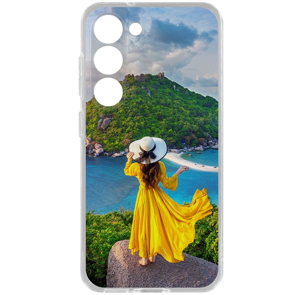 

Чехол-накладка Krutoff Clear Case Платье летнее женское для Samsung Galaxy S23, Прозрачный