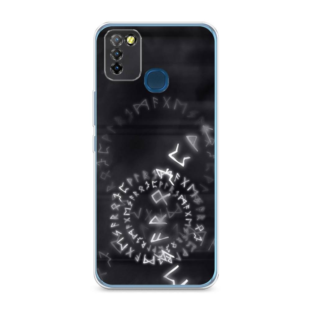 

Чехол на Infinix HOT 10 Lite "Руны", Серый;черный, 3100350-3