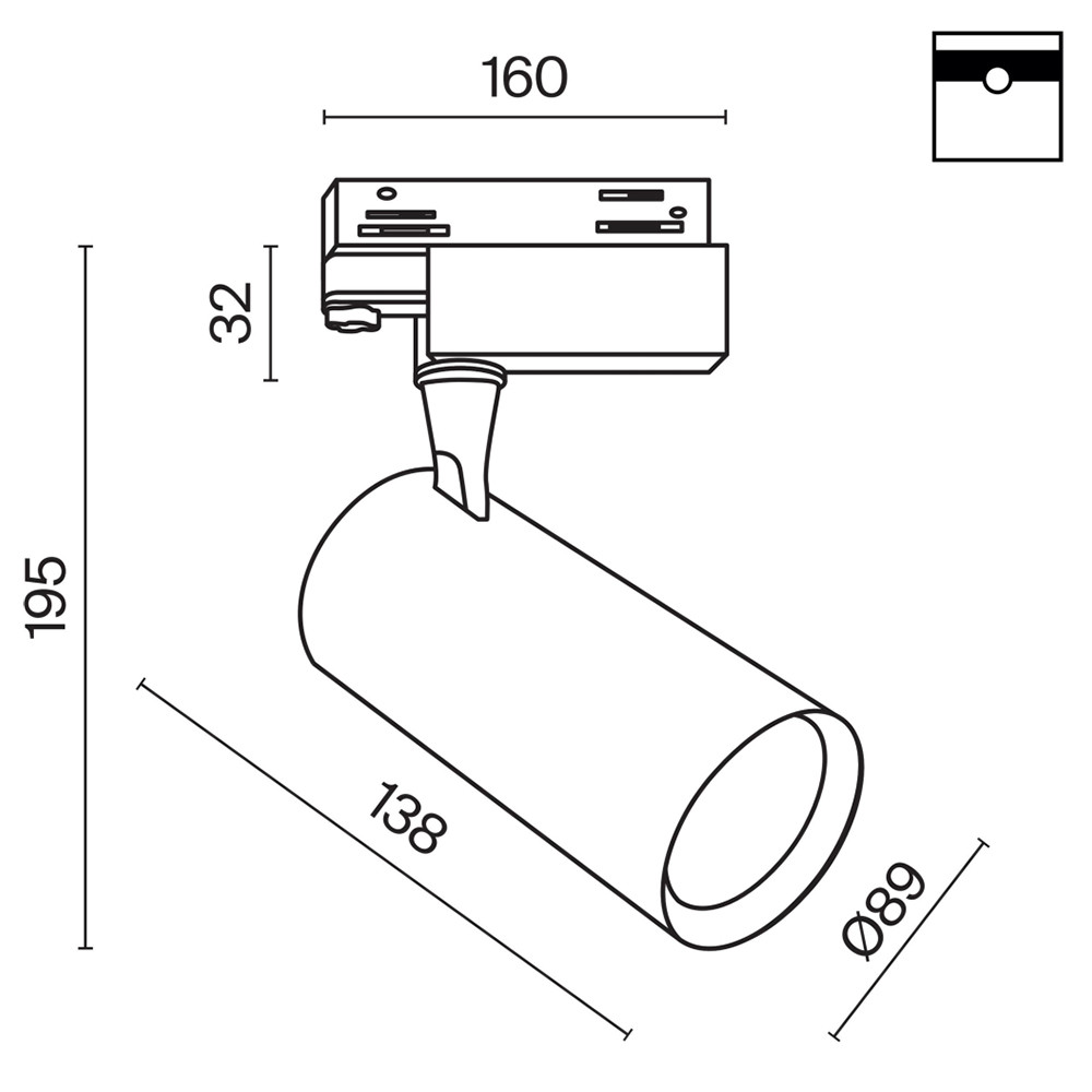 

Трековый светильник Maytoni Technical Vuoro TR029-3-20W4K-W, LED, 20W