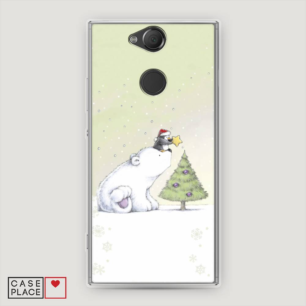 

Чехол на Sony Xperia XA2 "Украшение елки", Белый;бежевый, 53150-5