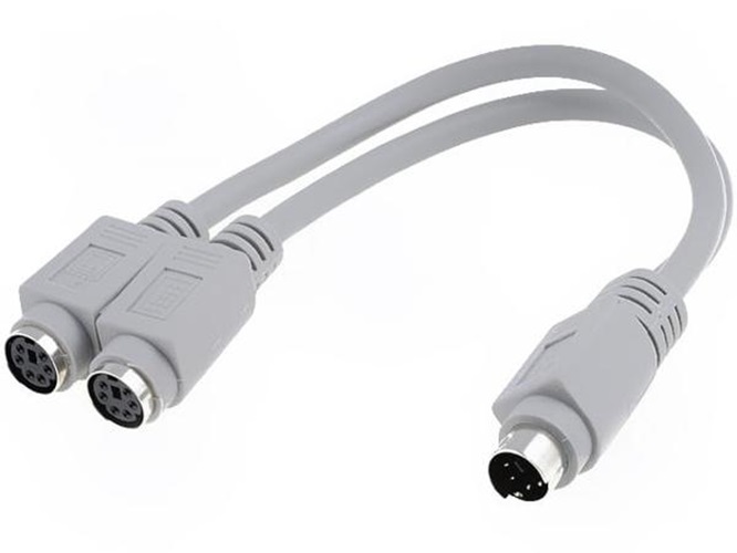 

Кабель BQ CABLE C-PS2G2W, PS-2 гнездо x2,PS-2 вилка, длина кабеля 0,15 м, C-PS2G2W