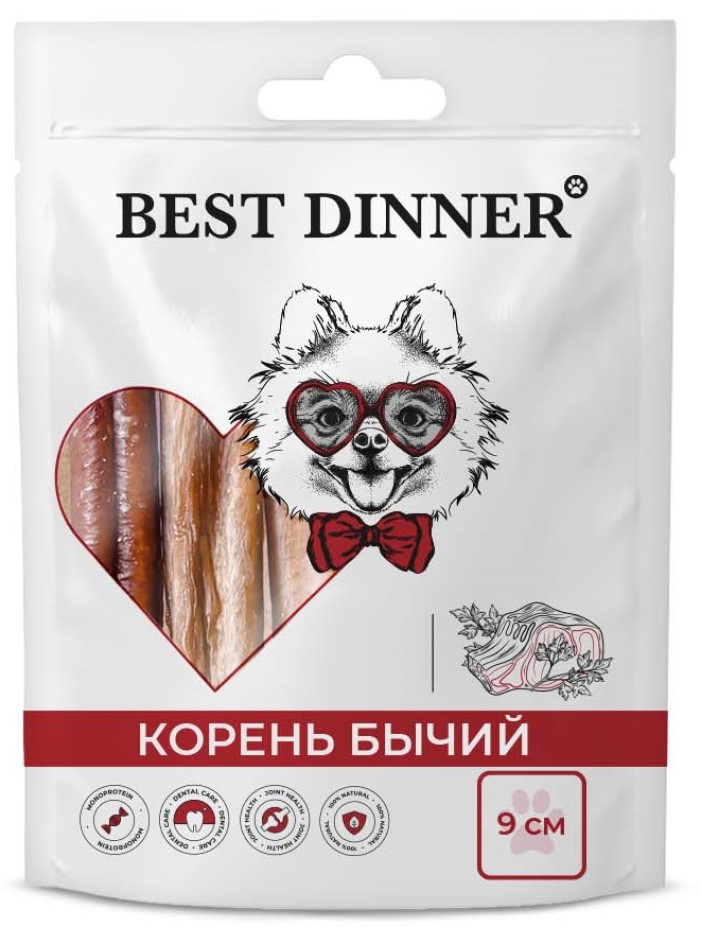 фото Лакомство для собак best dinner, бычий корень, телятина, 225г