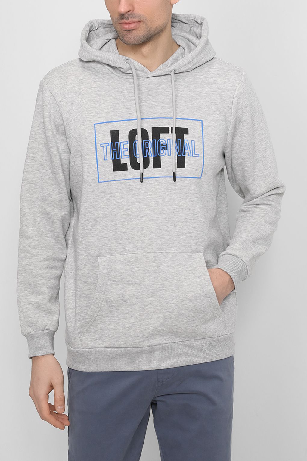 

Худи мужское Loft LF2028816 серое L, Серый, LF2028816