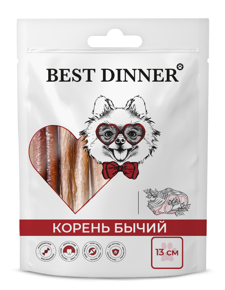 фото Лакомство для собак best dinner, бычий корень, 250г