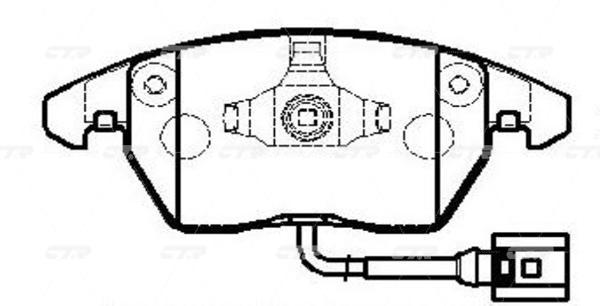 

Тормозные колодки Ctr передение для Audi A3/Volkswagen Golf 5 1.4-2.0Td 2003- GK1234