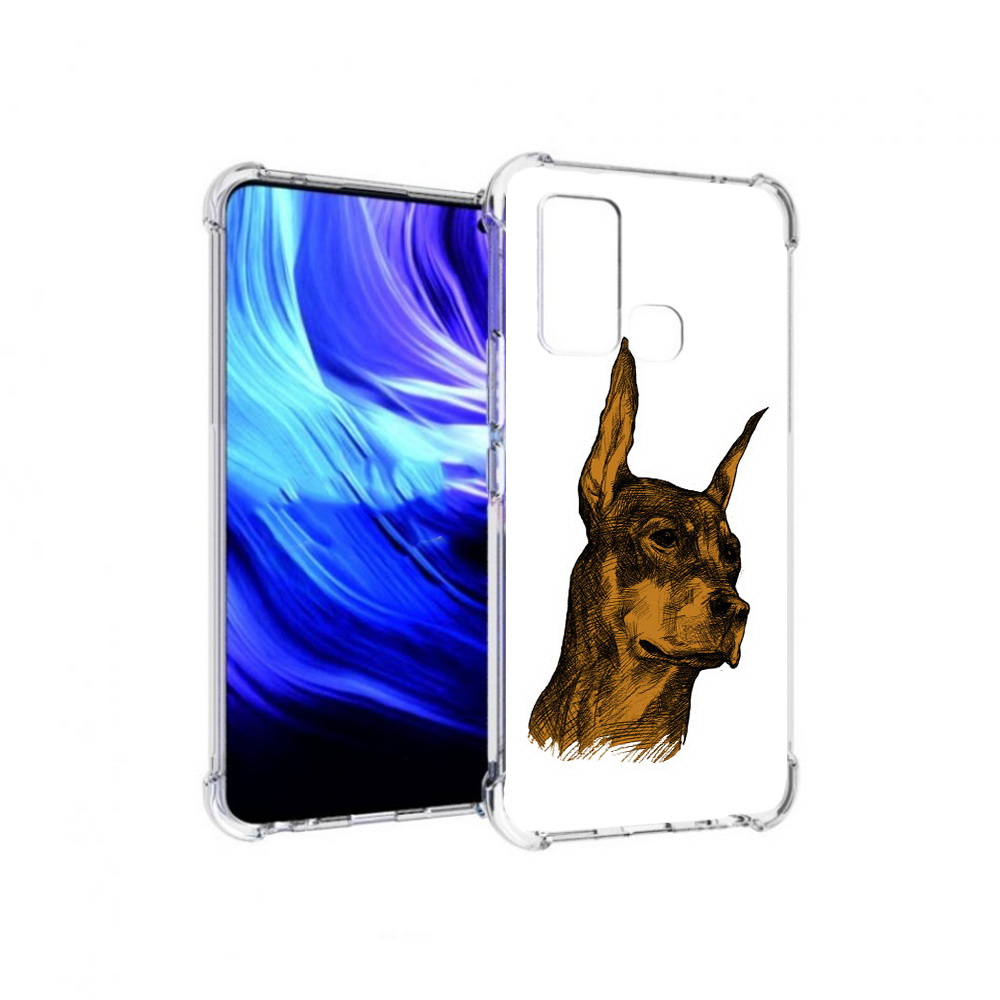 

Чехол MyPads Tocco для Vivo Z6 скетч доберман (PT226976.399.605), Прозрачный, Tocco
