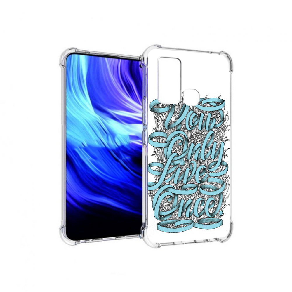 

Чехол MyPads Tocco для Vivo Z6 слова из ленты абстракция (PT226976.399.607), Прозрачный, Tocco