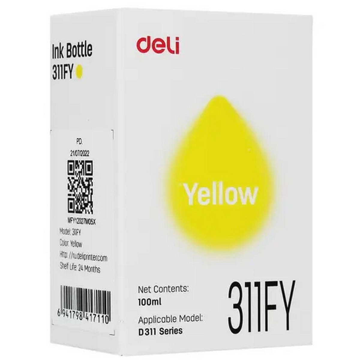 

Чернила для МФУ Deli Tools 311FY (151263) желтый, совместимый, 311FY