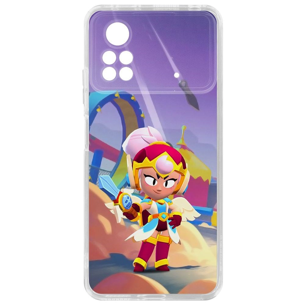 

Чехол-накладка Brawl Stars-Валькирия Джанет для Poco X4 Pro 5G, Прозрачный