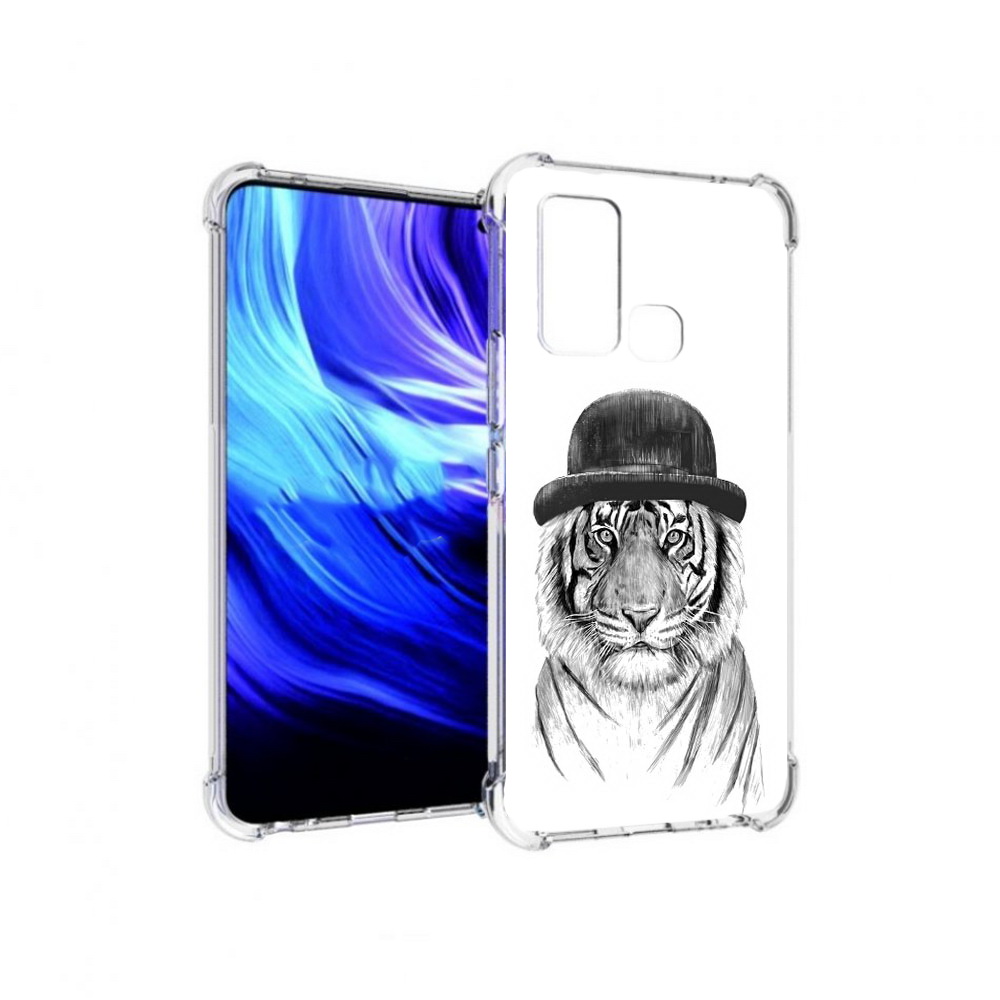 

Чехол MyPads Tocco для Vivo Z6 тигр британец (PT226976.399.641), Прозрачный, Tocco