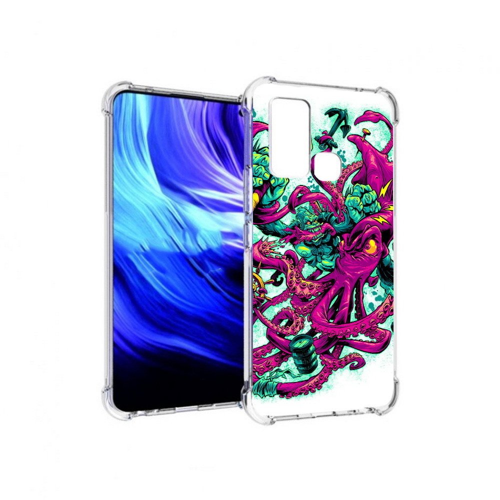 

Чехол MyPads Tocco для Vivo Z6 фиолетовый кракен (PT226976.399.657), Прозрачный, Tocco
