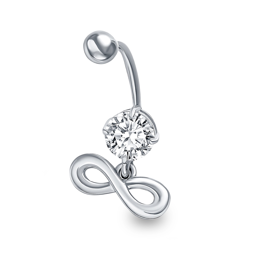 Пирсинг из серебра с фианитом 585Gold 908000158