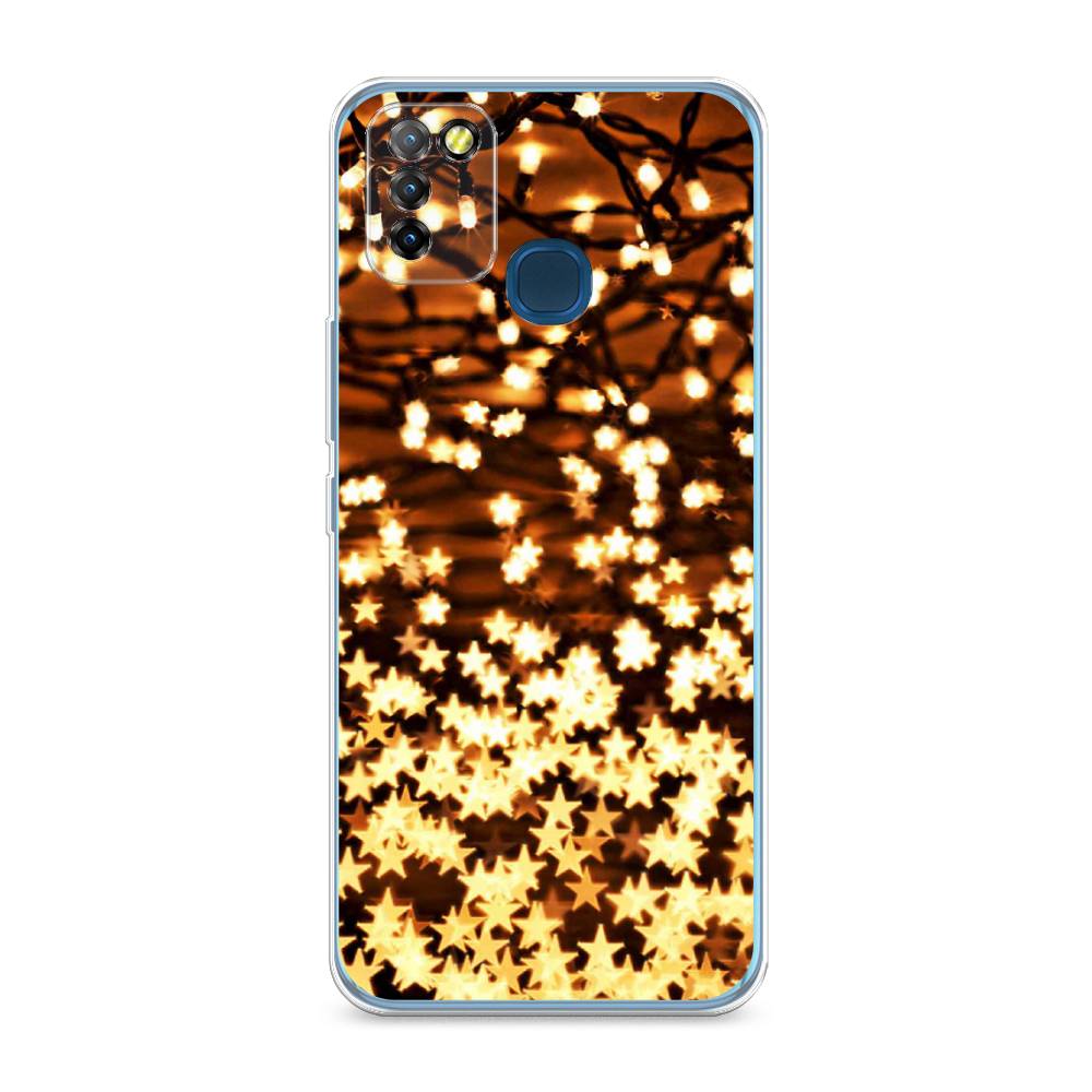 

Чехол на Infinix HOT 10 Lite "Новогодняя гирлянда", Золотистый, 3100350-5