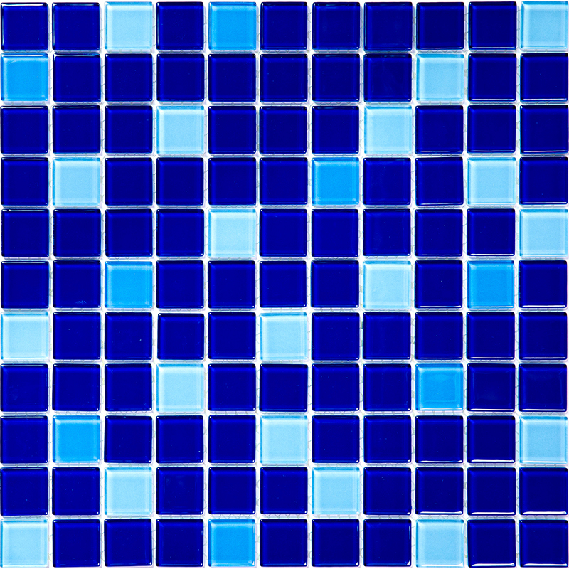 фото Мозаика из стекла natural color palette синий темный квадрат cpm-219-1