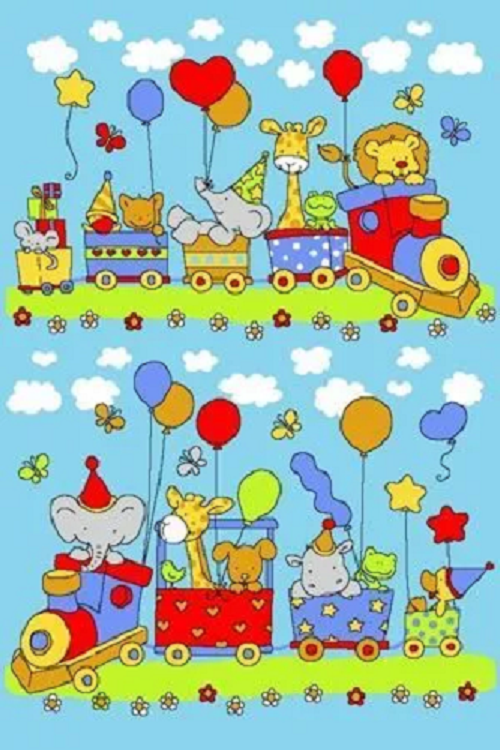 Коврик детский Альм-Фаза Паровозики 2536