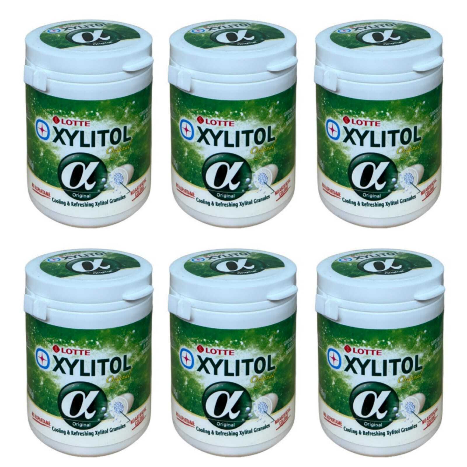 Жевательная резинка Lotte Xylitol Original классическая без сахара, 86 г х 6 шт