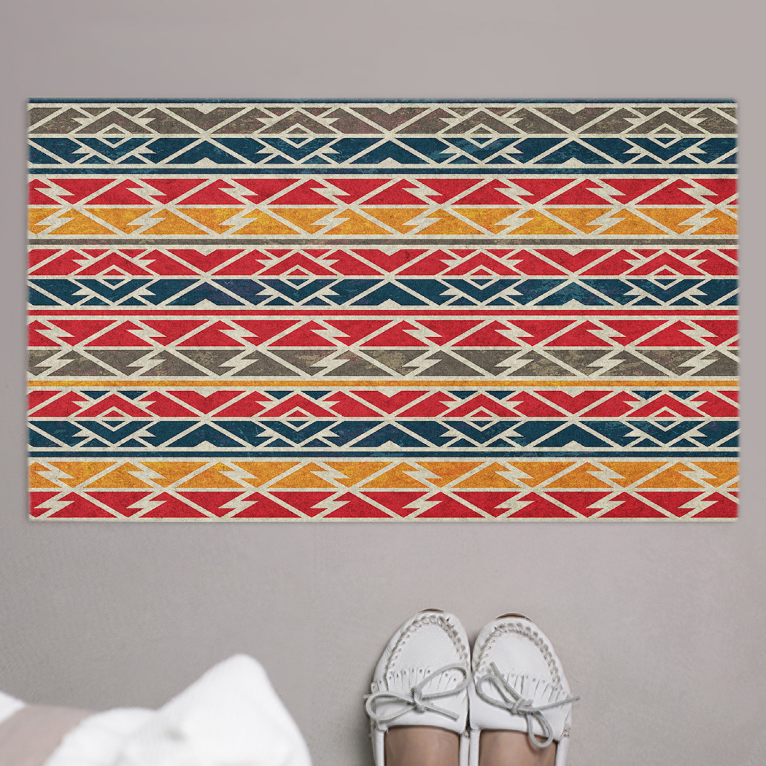 

Придверный коврик JoyArty "Этнические молнии" для обуви, на резиновой основе, 75x45 см, Этнические молнии