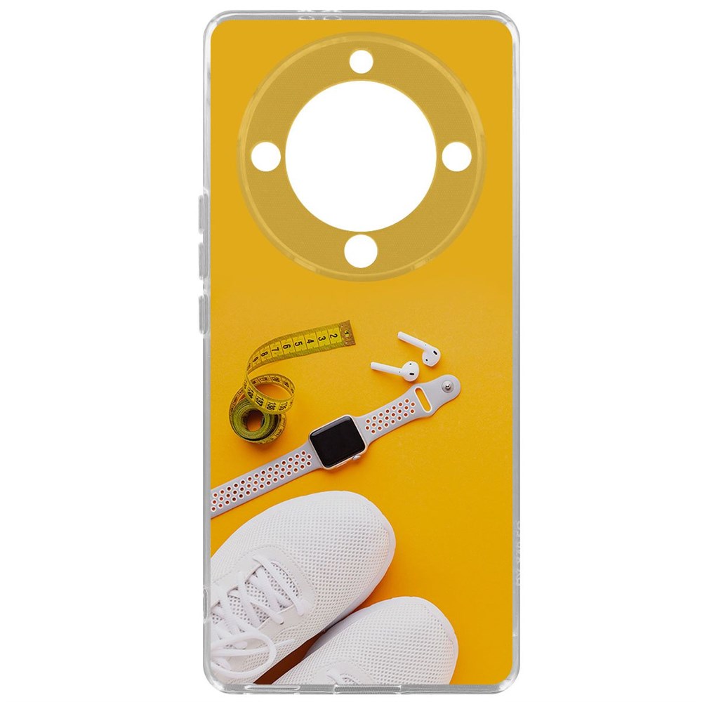 

Чехол-накладка Krutoff Clear Case Кроссовки женские Фитнес для Honor X9a, Прозрачный