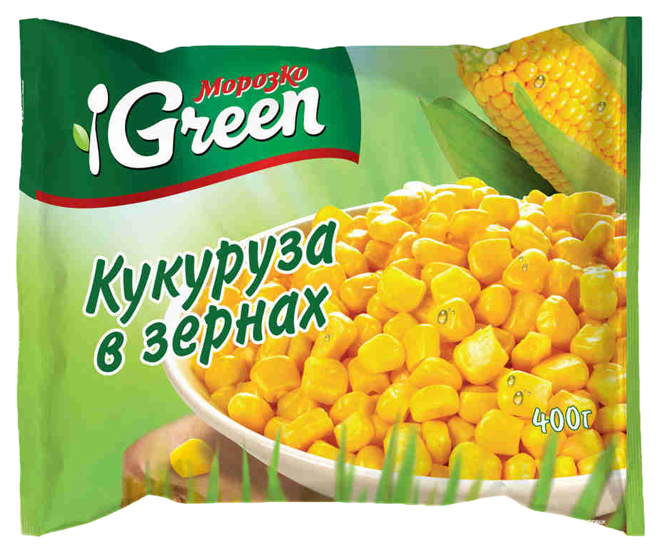 Кукуруза в зернах Морозко Green быстрозамороженная 400 г