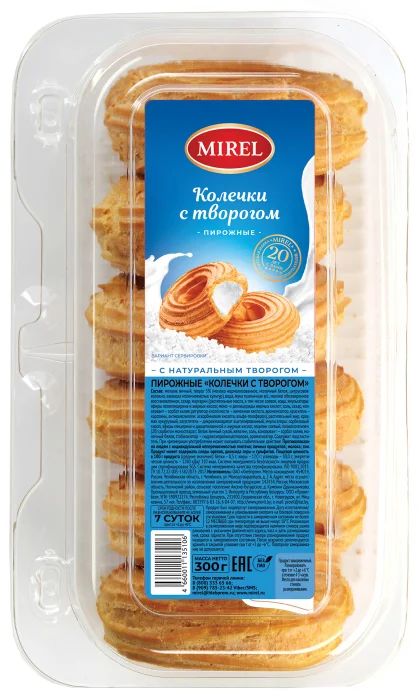 Колечки Mirel творожные, замороженные, 300 г