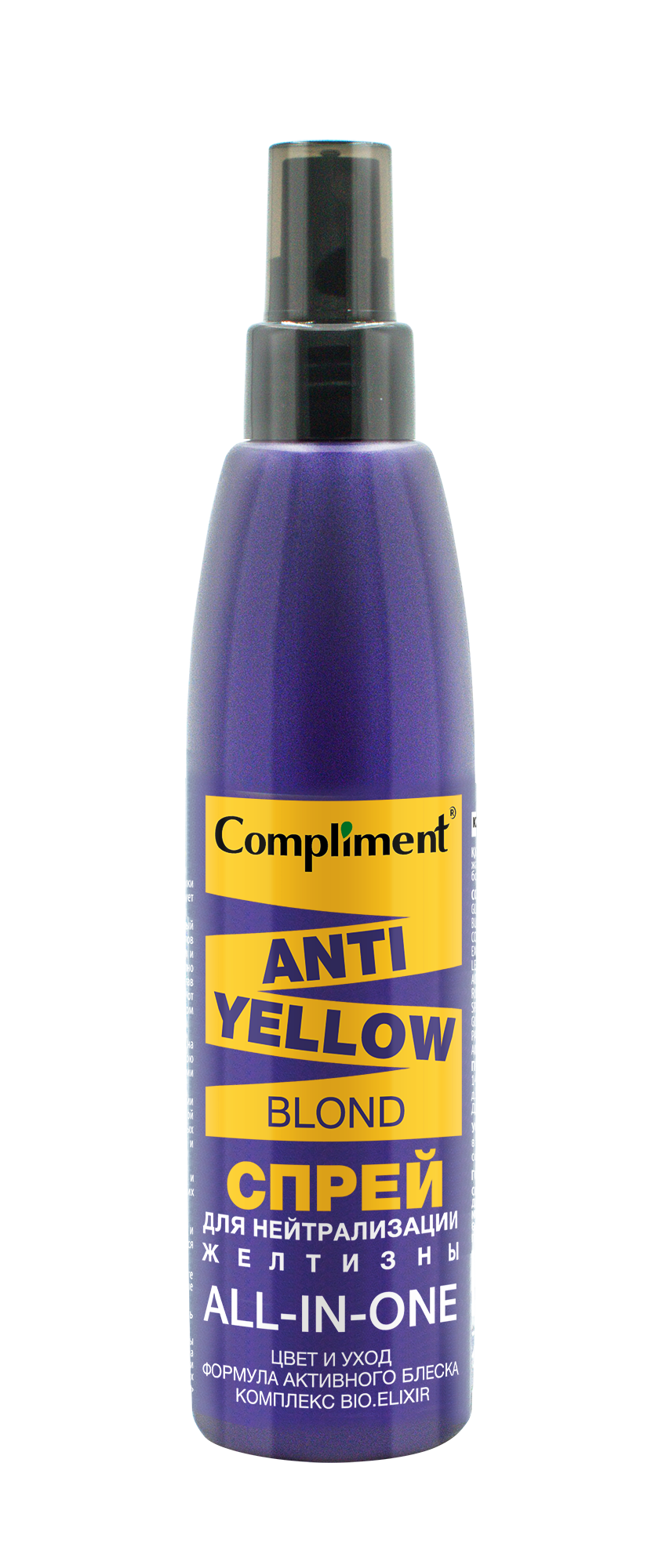 Спрей для волос Compliment Anti-Yellow Blond для нейтрализации желтизны 200 мл бессульфатный шампунь для нейтрализации желтизны ice blond shampoo anti yellow effect 94880 1000 мл