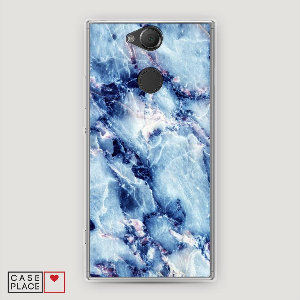 

Чехол на Sony Xperia XA2 "Мрамор с синими прожилками", Синий, 53150-3