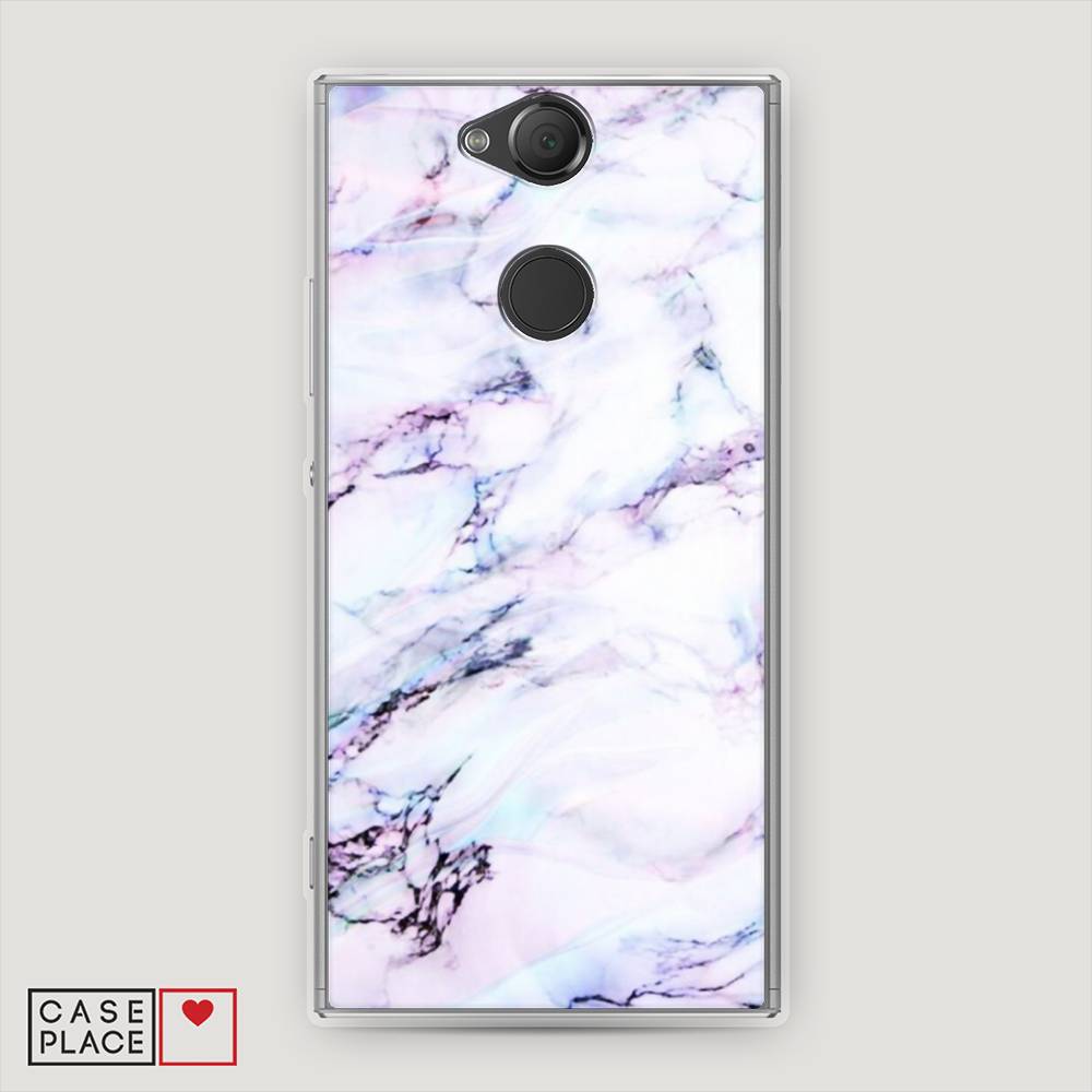 

Чехол на Sony Xperia XA2 "Радужный мрамор", Серый;фиолетовый, 53150-3