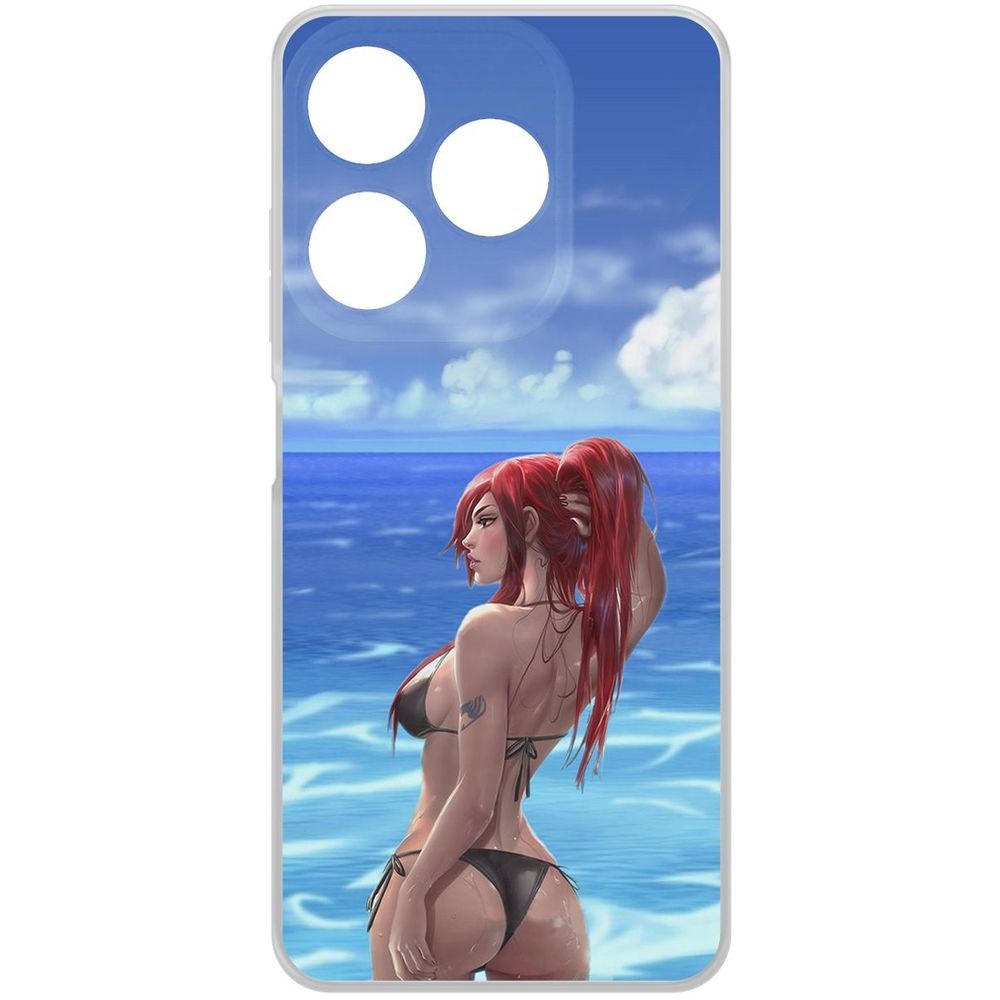 

Чехол-накладка Krutoff Clear Case Купальник женский для TECNO Spark 10C, Прозрачный