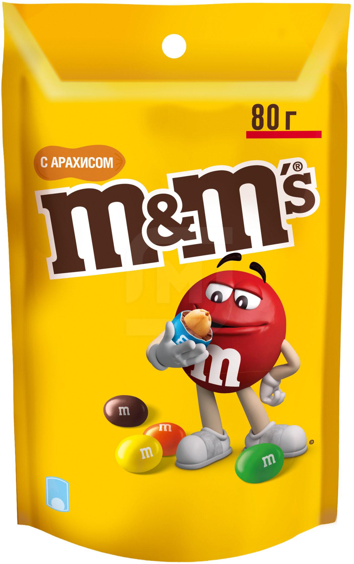 фото Драже m&m's с арахисом 80 г