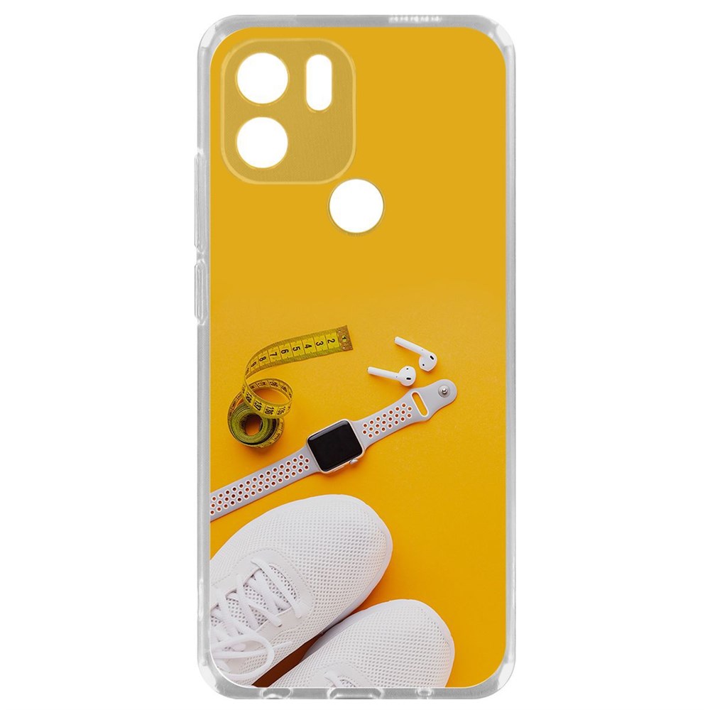 

Чехол-накладка Krutoff Clear Case Кроссовки женские Фитнес для Xiaomi Redmi A2+, Прозрачный