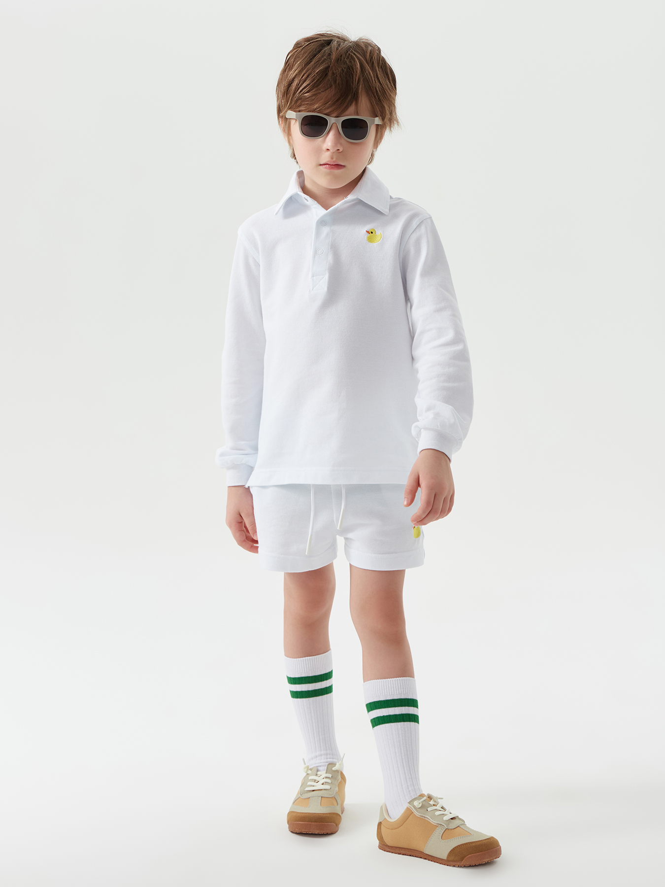 Рубашка детская Happy Baby 88199, white, 128