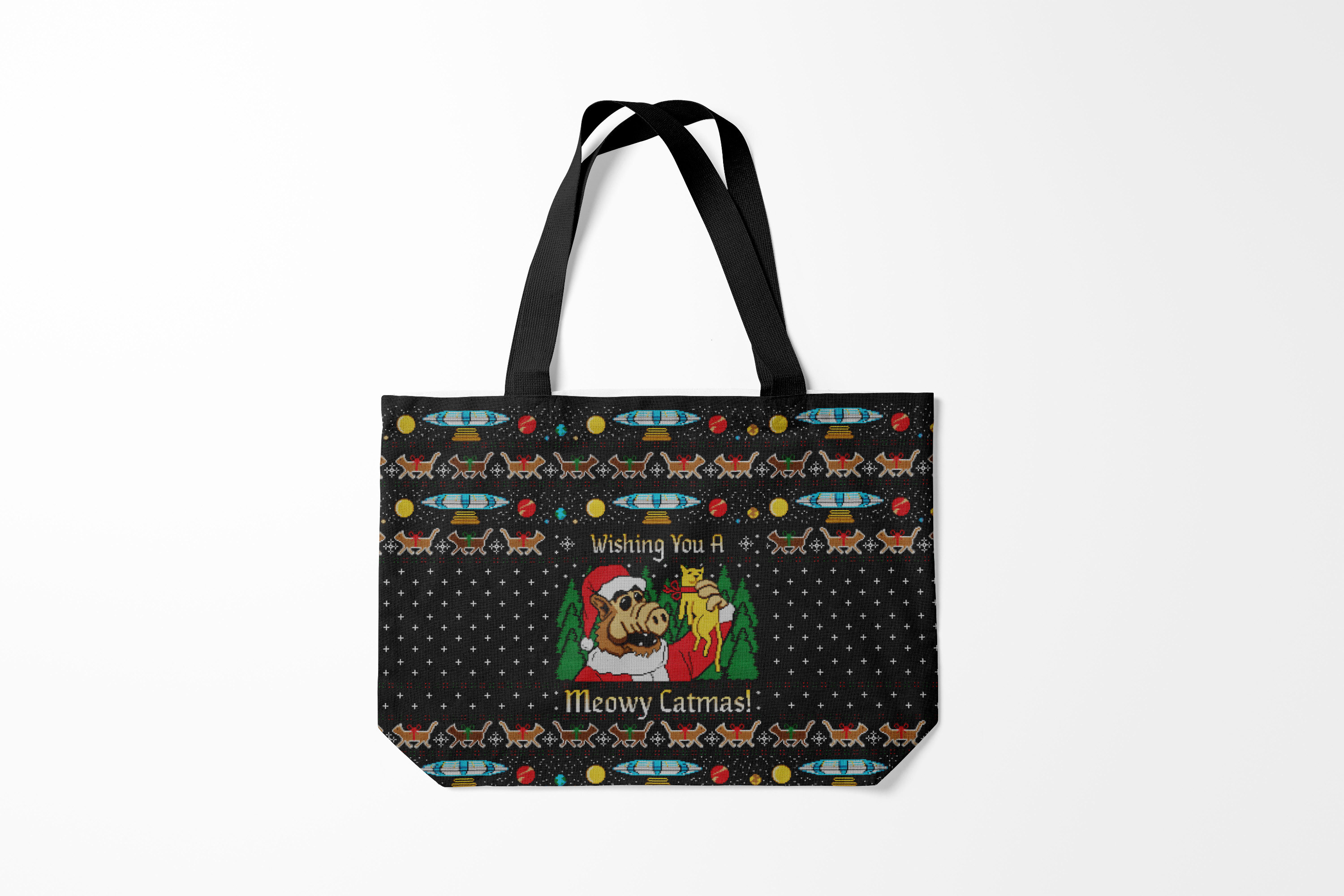 

Сумка шoппер унисекс Burnettie Новый год Wishing you a meowy catmas, разноцветный, Новый год Wishing you a meowy catmas