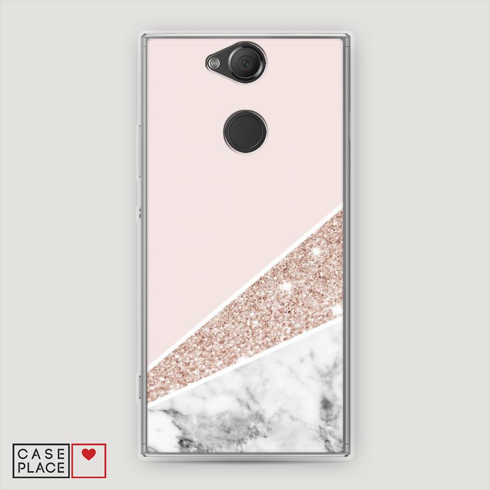 

Чехол на Sony Xperia XA2 "Блестящий розовый мрамор", 53150-3
