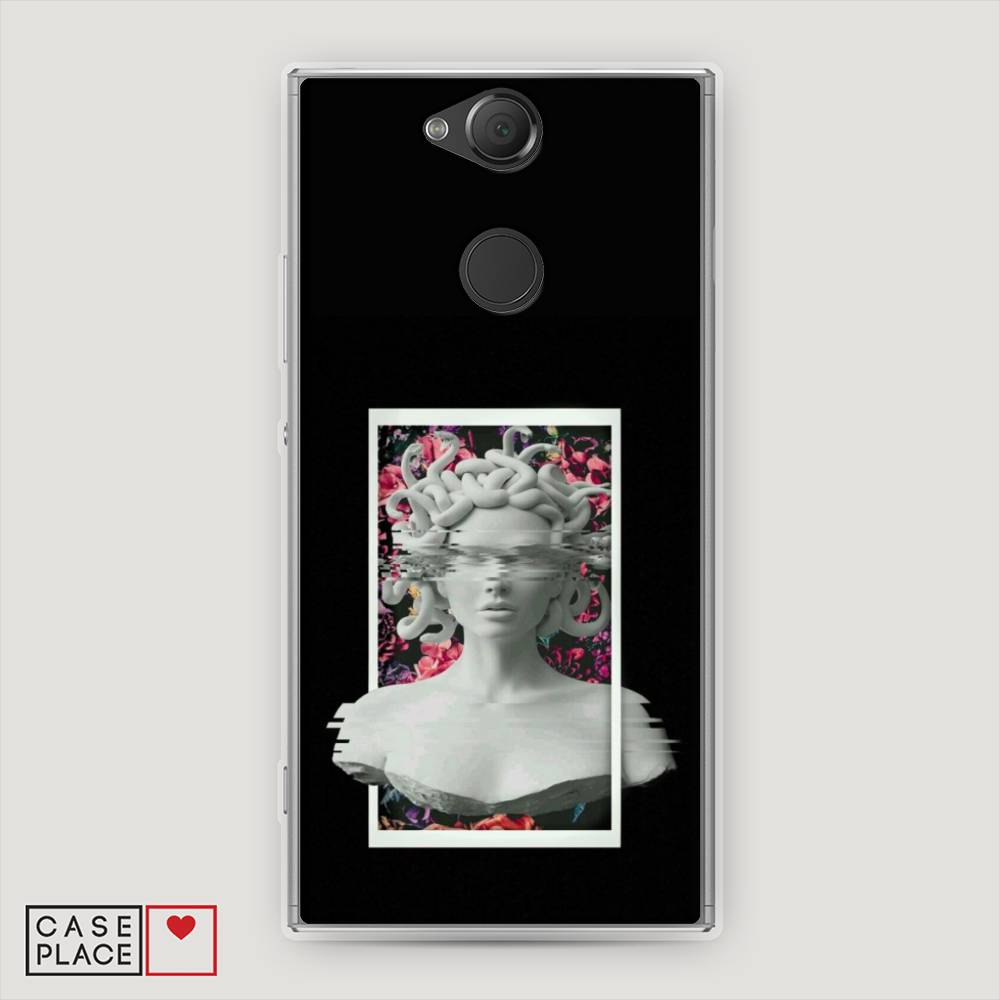 

Чехол на Sony Xperia XA2 "Web Punk Медуза Горгона", Черный;серый, 53150-6