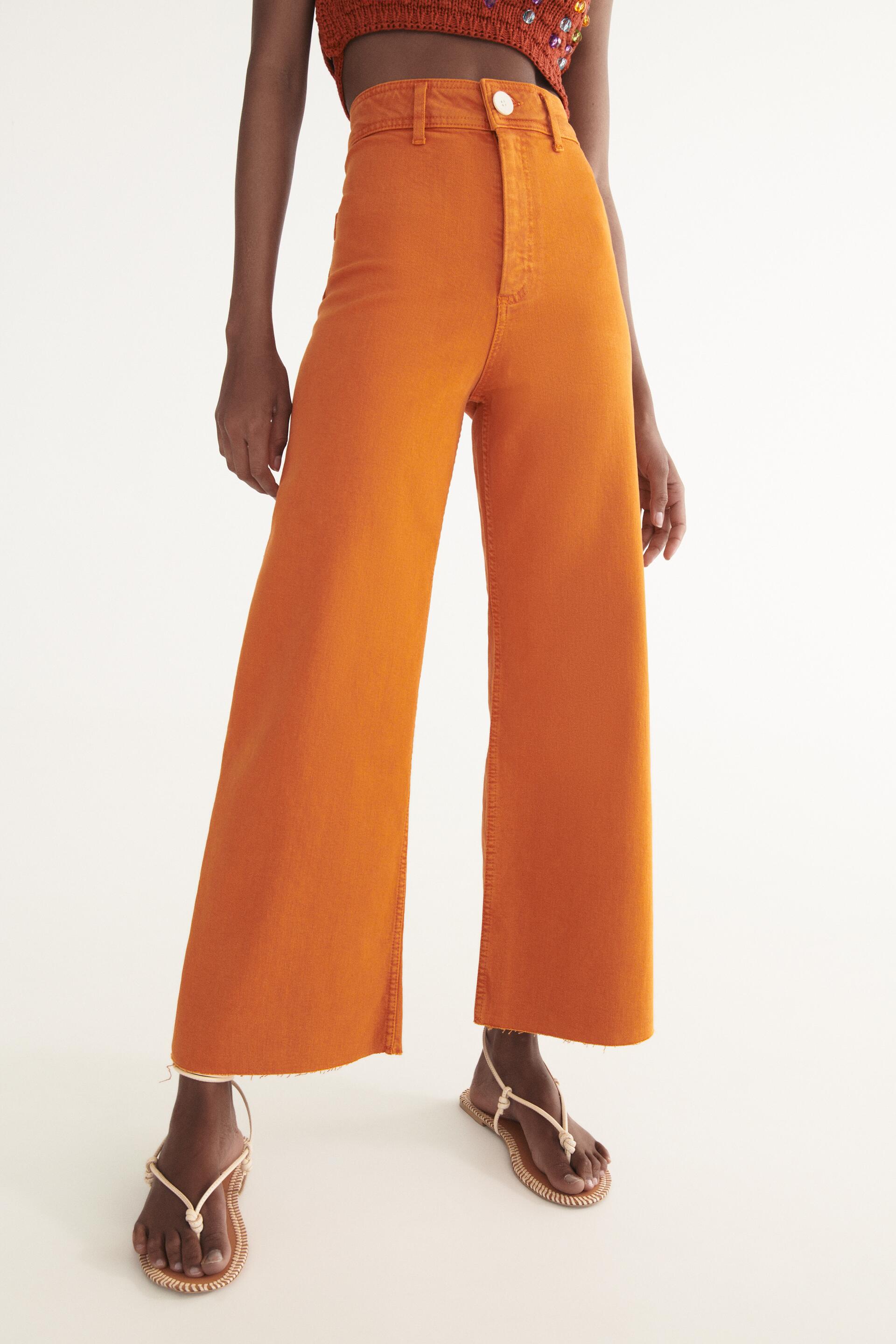 

Джинсы женские ZARA 08246044 оранжевые 32 EU (доставка из-за рубежа), 08246044