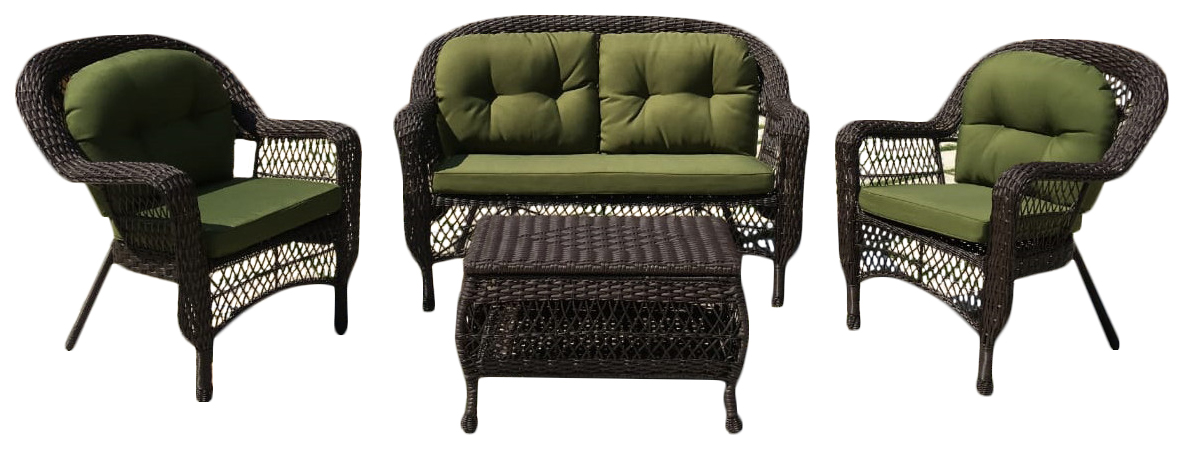 

Набор садовой мебели Afina LV520BG brown; green 4 предмета, Коричневый, LV520BG Brown/Green