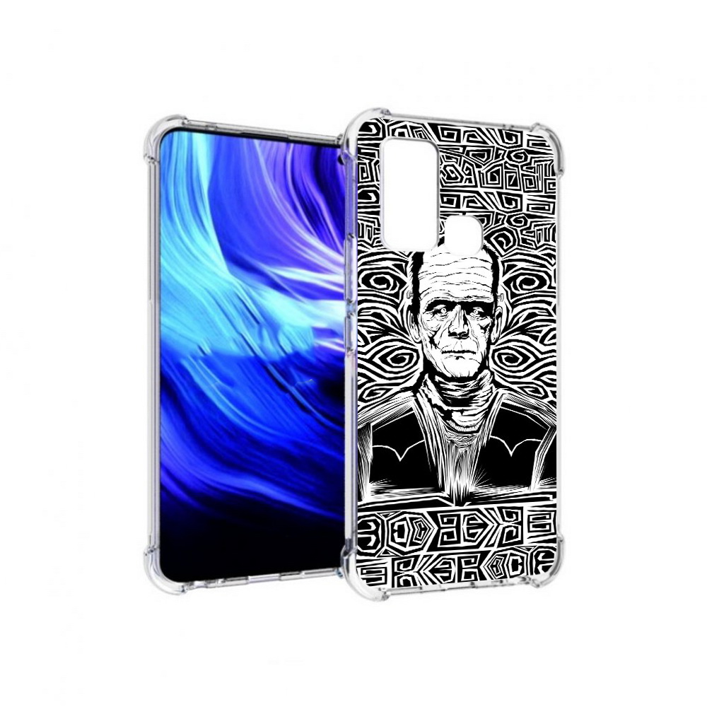 

Чехол MyPads Tocco для Vivo Z6 франкенштейн черно белый (PT226976.399.661), Прозрачный, Tocco