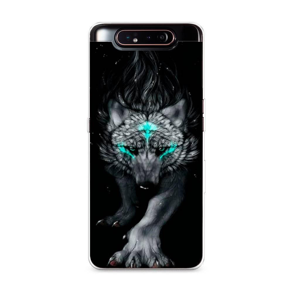 

Чехол Awog на Samsung Galaxy A80 "Волшебный волк", Разноцветный, 28350-2