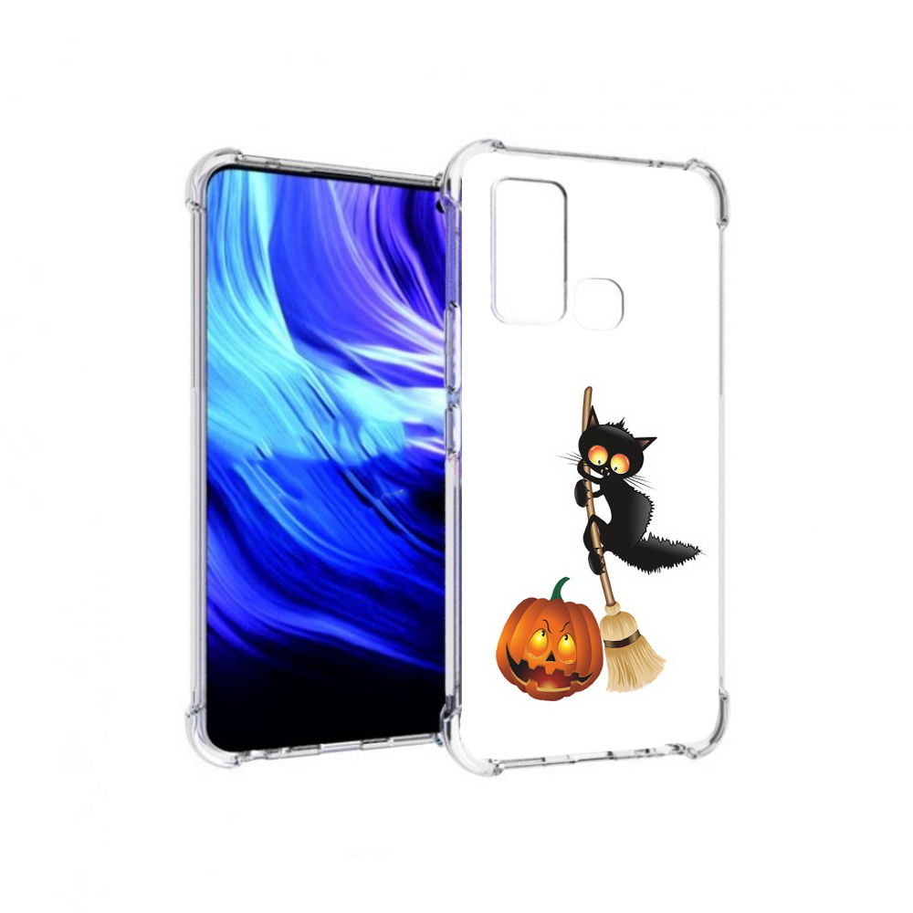 

Чехол MyPads Tocco для Vivo Z6 хэлуинский котик (PT226976.399.667), Прозрачный, Tocco