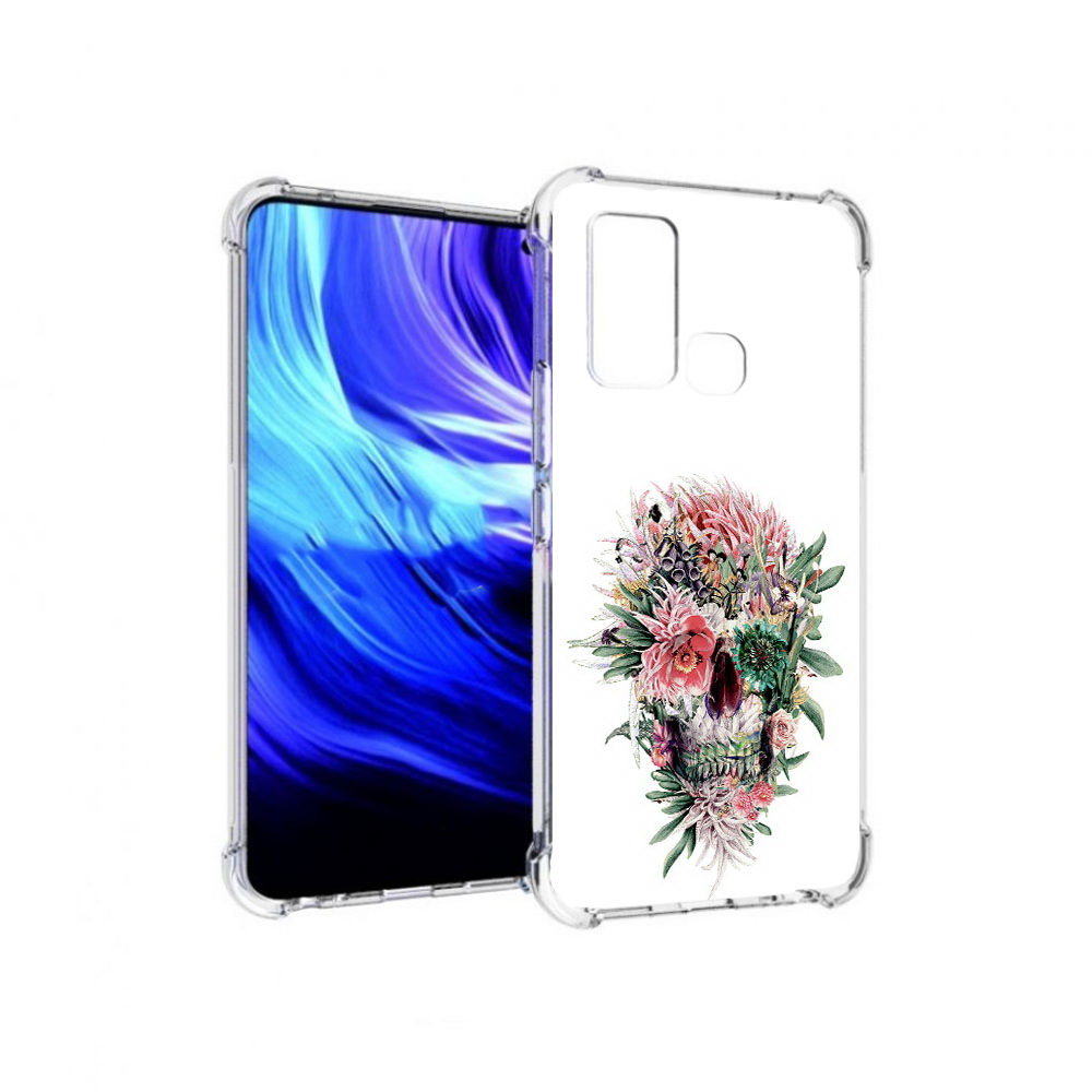 

Чехол MyPads Tocco для Vivo Z6 череп из цветов (PT226976.399.677), Прозрачный, Tocco