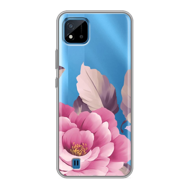 

Полупрозрачный дизайнерский силиконовый чехол для Realme C20 / Realme C11 (2021) Нежные цв