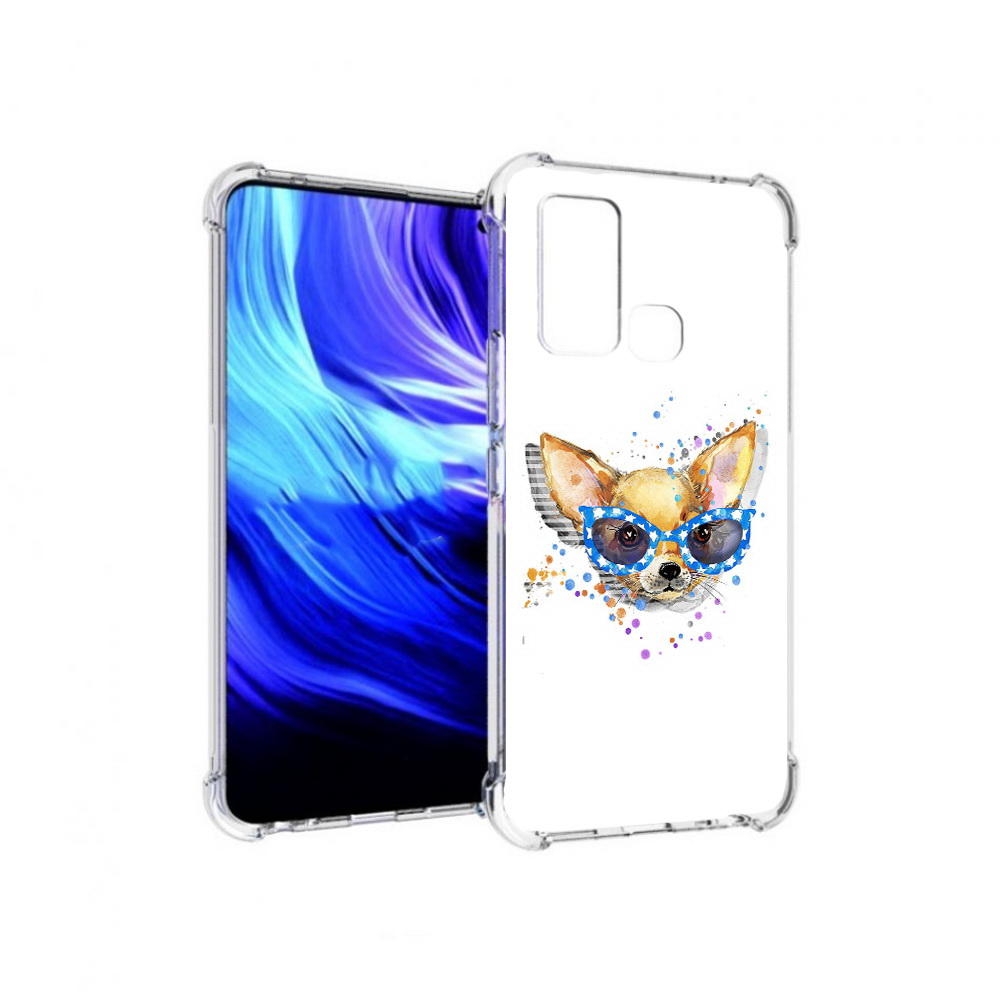 

Чехол MyPads Tocco для Vivo Z6 чихуа-хуа в очках (PT226976.399.691), Прозрачный, Tocco