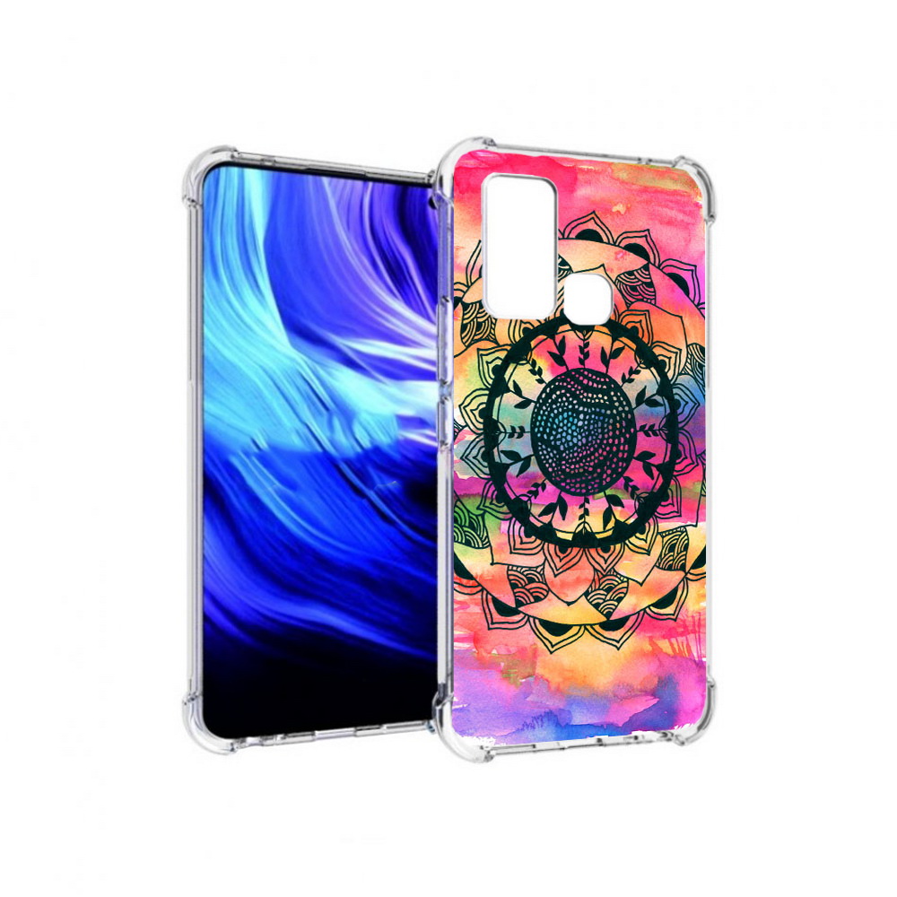 

Чехол MyPads Tocco для Vivo Z6 яркая абстракция круглый цветок (PT226976.399.704), Прозрачный, Tocco