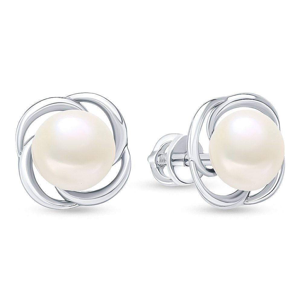 

Серьги пусеты из серебра 585Gold 702010590, жемчуг культивированный, 702010590