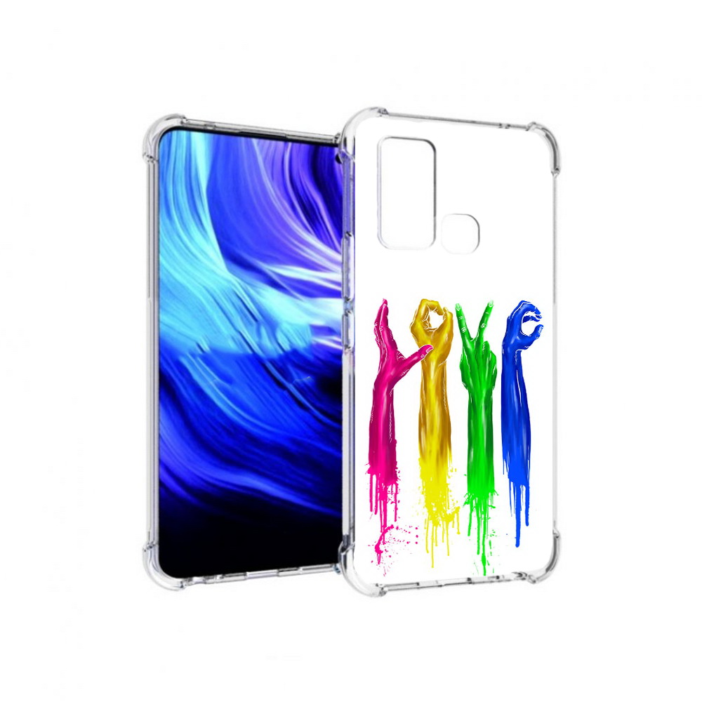 

Чехол MyPads Tocco для Vivo Z6 яркие руки love (PT226976.399.707), Прозрачный, Tocco