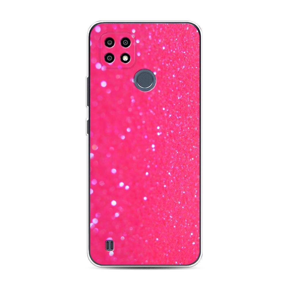 

Чехол Awog "Малиновые блестки рисунок" для Realme C21Y
